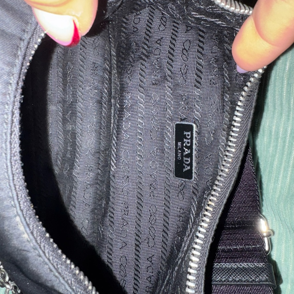 Prada Black Nylon Zip Pouch - Picture 3 of 9